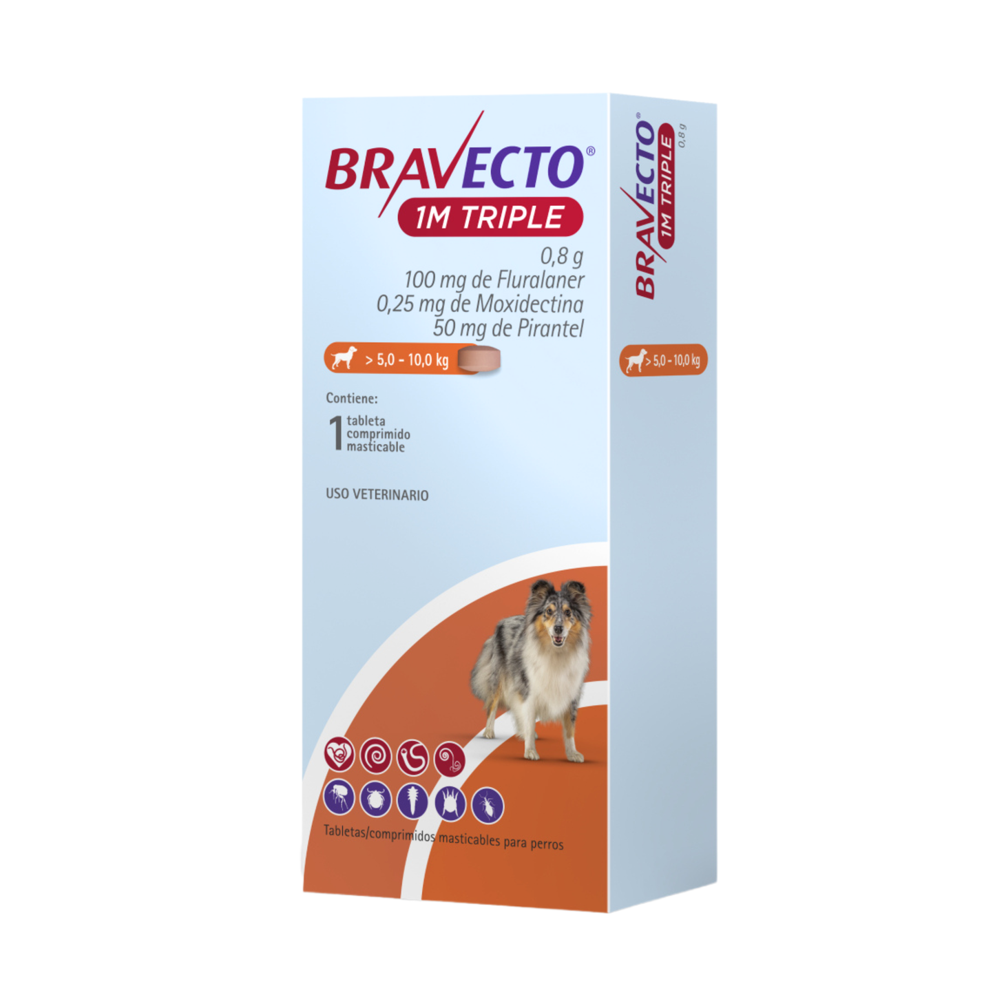 Desparasitanre Externo e Interno para Perro Bravecto Triple 1 M