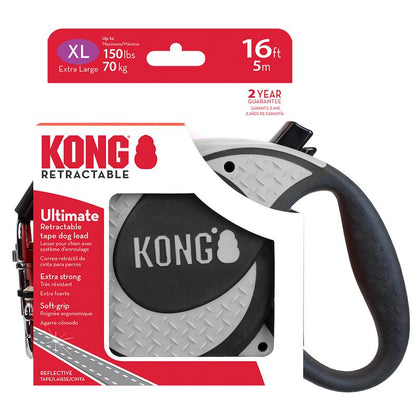 Correa Retráctil Kong Gris-Xl