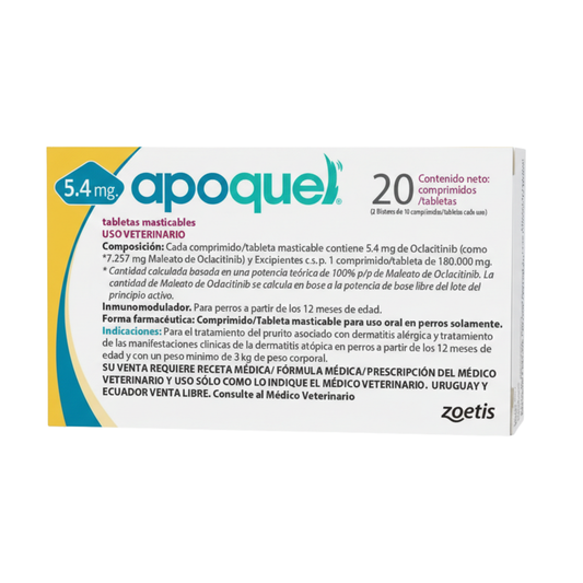 Apoquel 5.4 Mg/ Masticable Caj.20 Tabletas
