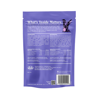 Snack para Perro NutriOurce Grain Free Bocados Grandes con sabor a Carne 14 Oz.