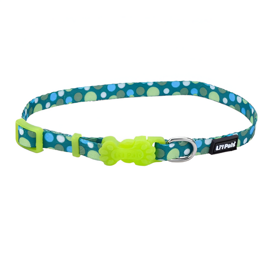 Collar Verde con Puntos 3/8" x 6" 08"