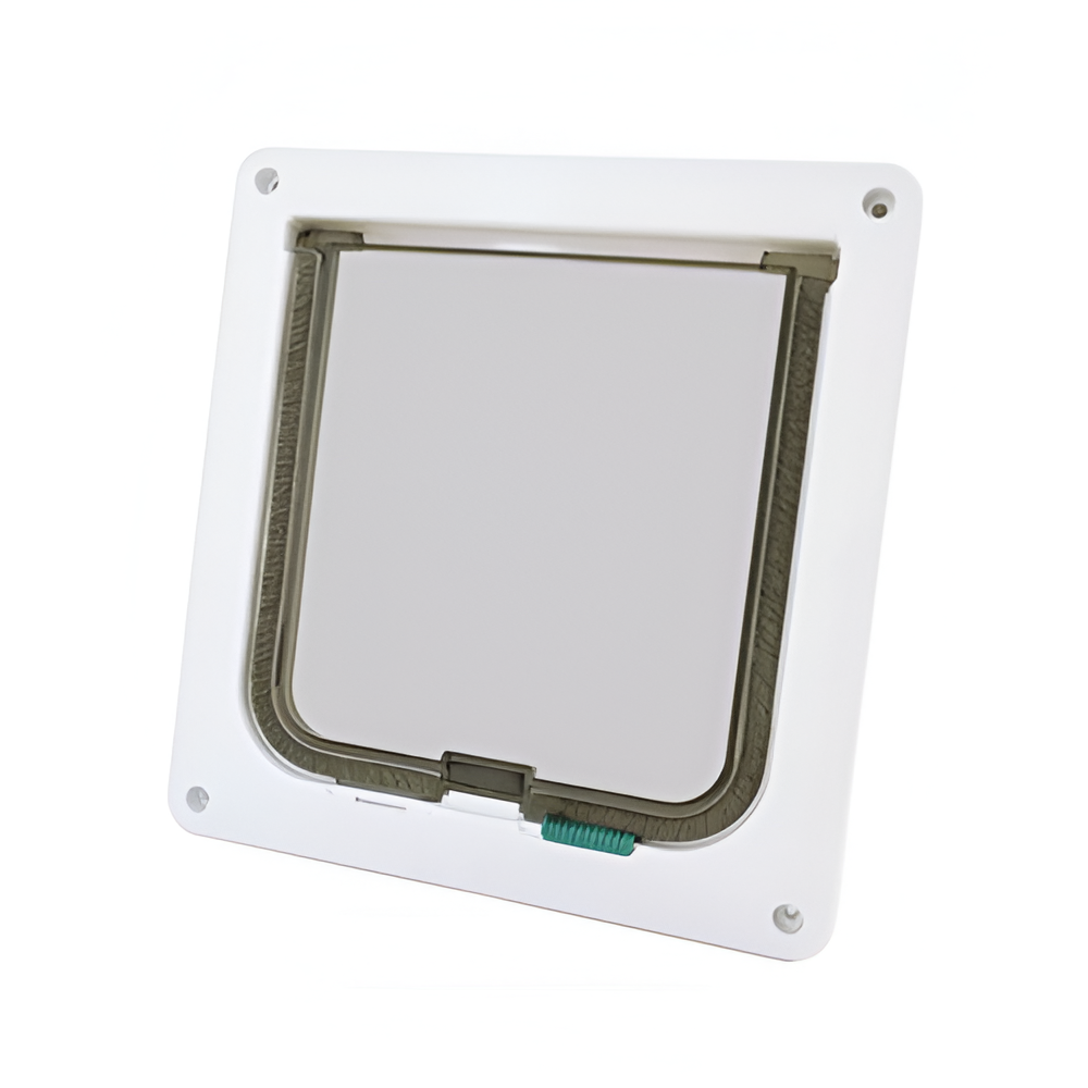 Puerta Blanca para Gatos -Doble Seguridad