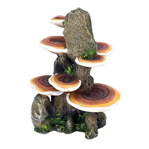 Adorno Para Pecera Tronco de Árbol Hongos
