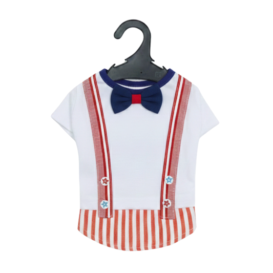 T-shirt Overalls Para Mascota- M