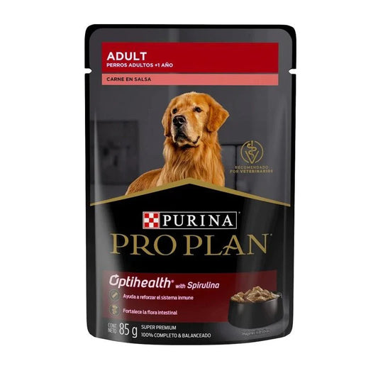 Alimento para Perro ProPlan Adulto Carne Pouch 85 Gramos