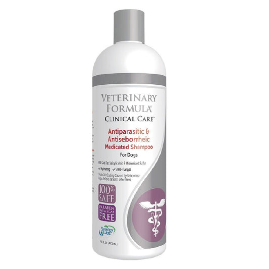 Shampoo Veterinary Formula Antiparasitario y Antiseborreico 16 Oz