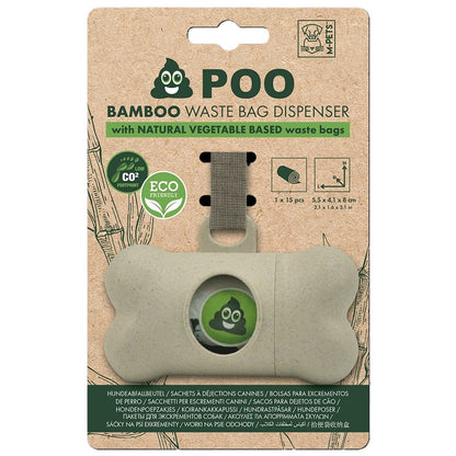 Dispensador de Bambú Y Bolsitas M-Pets