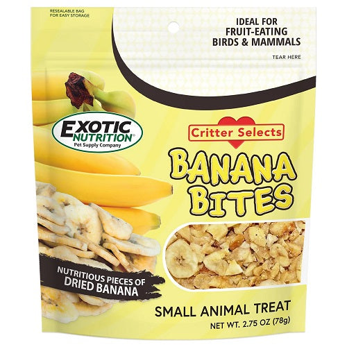 Snack Trocitos de Bananas para Roedores