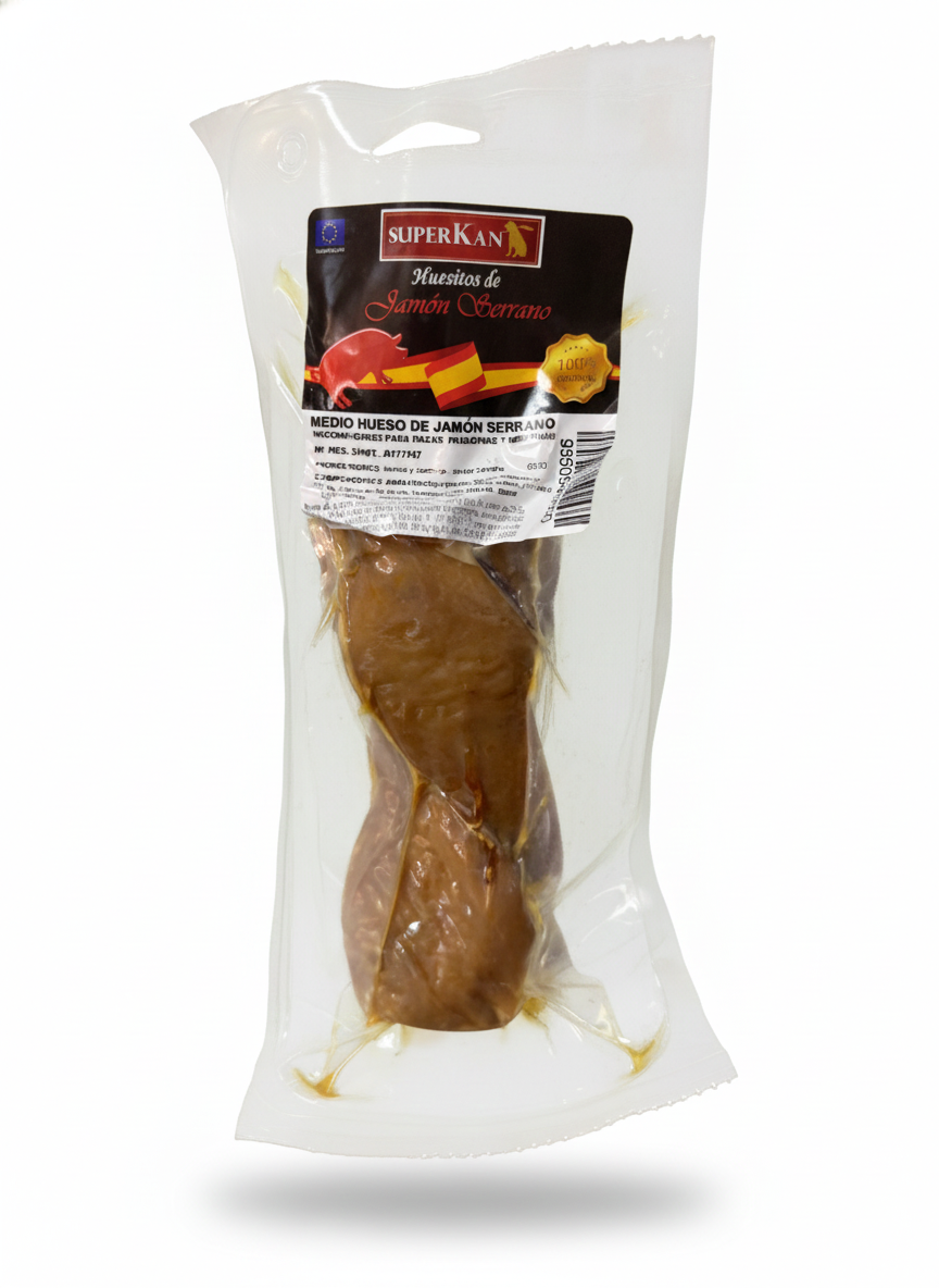 Snack Superkan Huesos de Jamón Serrano 2 unidades