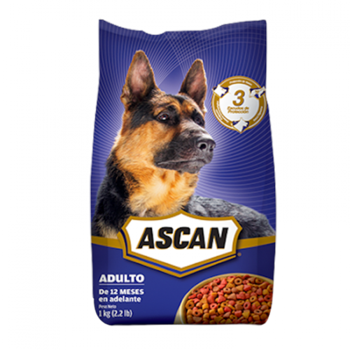 Alimento Seco Para Perros Adultos Ascan 1 Kg