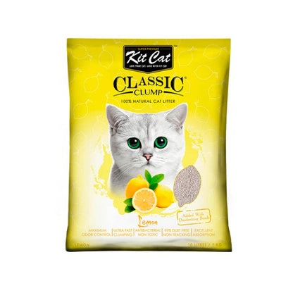 Arena para Gato KitCat Classic Clump Limón 10 L