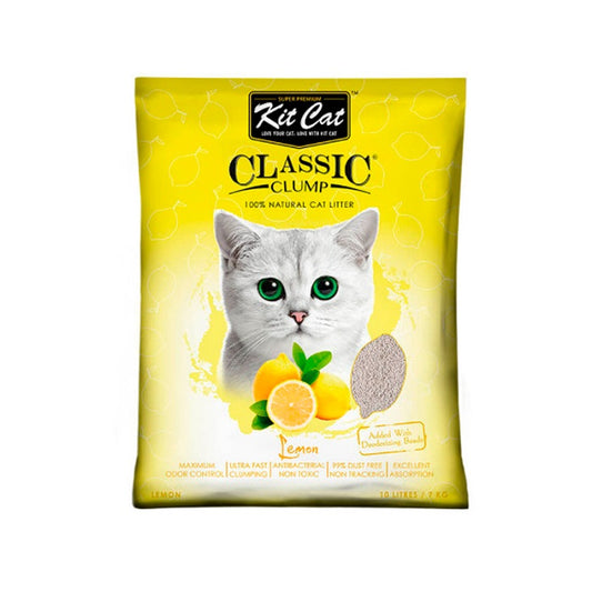 Arena para Gato KitCat Classic Clump Limón 10 L