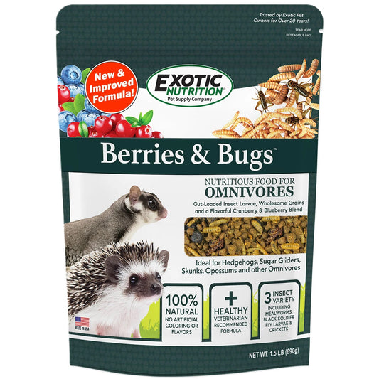 Exotic Nutrition Alimento Bayas E Insectos Para Erizos 1.5LB