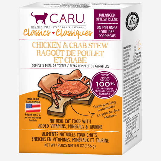 Caru Estofado Pollo Cangrejo Para Gato 5.5OZ