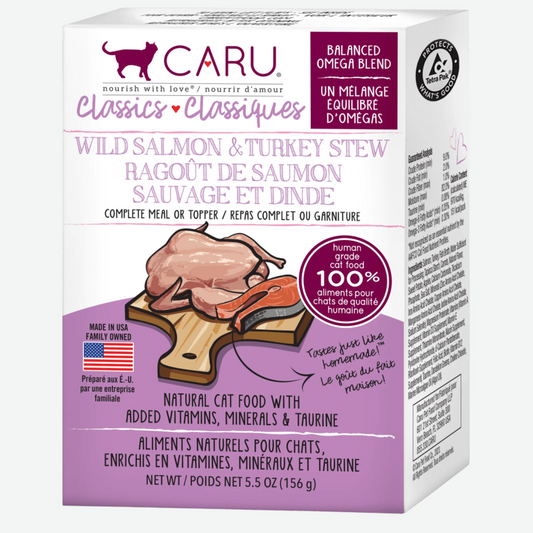 Caru Estofado Clasico Salmon/Pavo Para Gato 5.5OZ