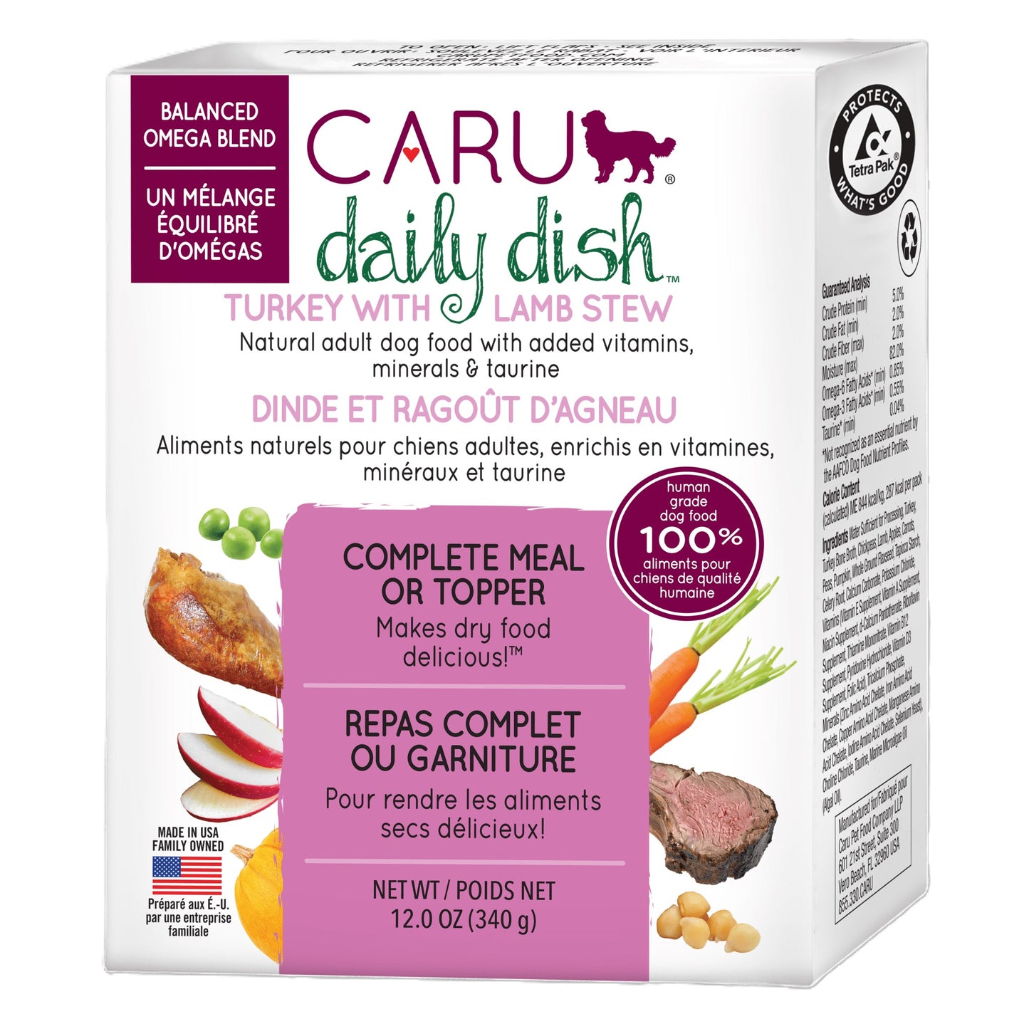 Caru Daily Estofado Pavo/Cordero Para Perro 12OZ