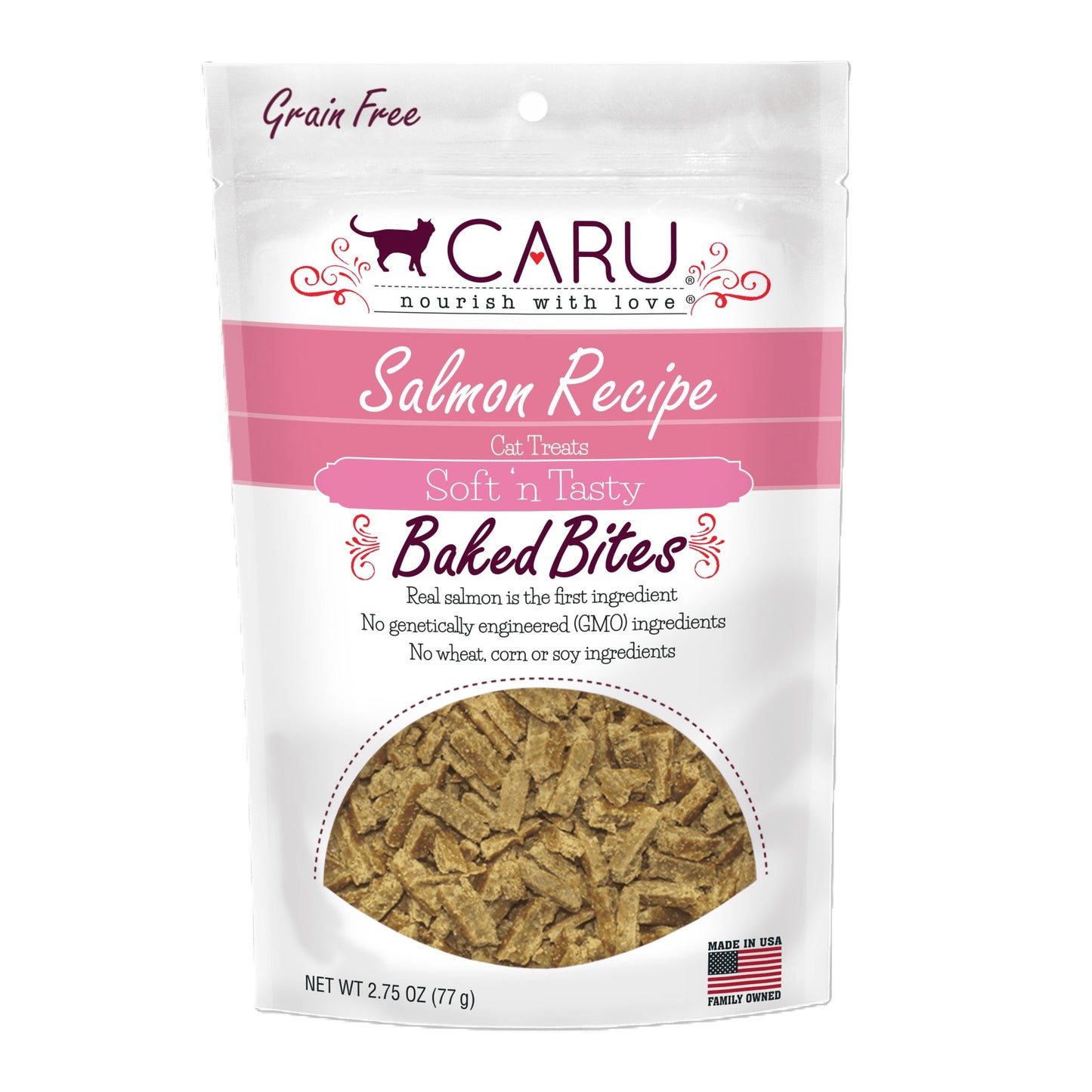 Caru Snack Sabor Salmón Para Gato 2.75OZ