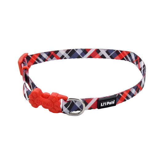 Collar de Cuadros Negro y Rojo 5/16