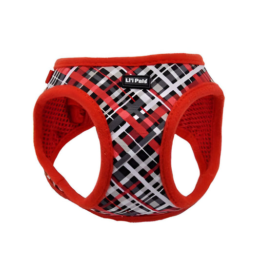 Harness Cuadros Negro y Rojo Sm