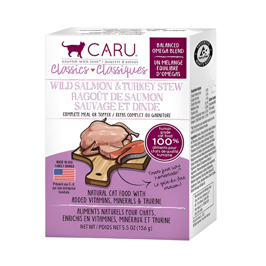 Caru Estofado Clasico Salmon/Pavo Para Gato 5.5OZ