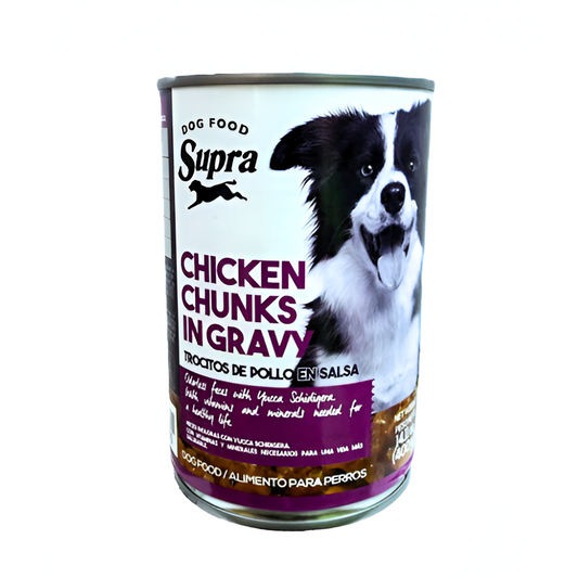 Alimento en Lata para Perro Supra Trozos de Pollo 14 Oz