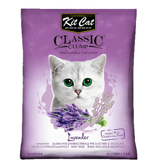 Arena para Gato KitCat Classic Clump Lavanda 10 L
