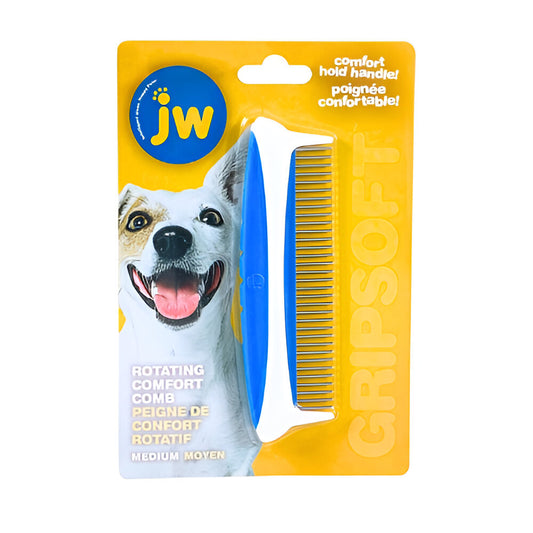 Peine Giratorio Para Perros Azul- 5plg