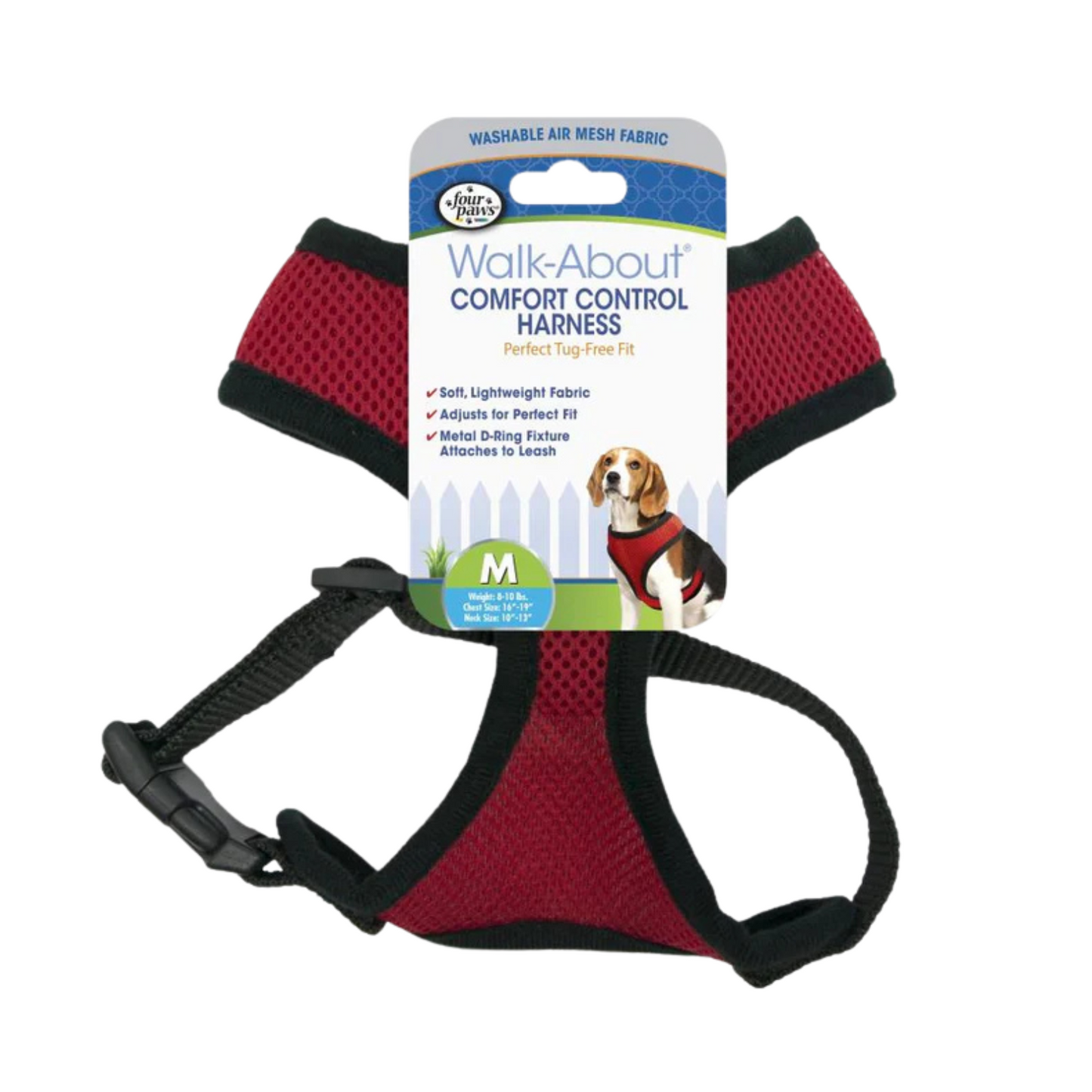 Pechera Four Paws Confort Control Roja M