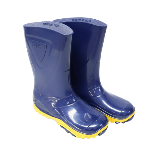 Bota Pvc Solida Azul y Amarillo #31