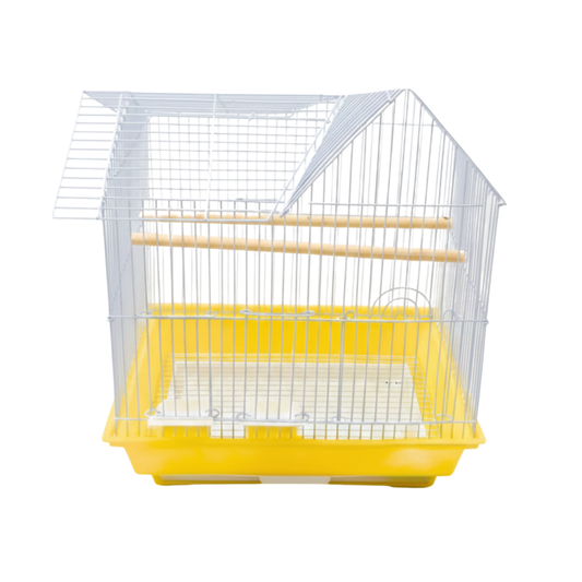 Jaula Para Ave de Metal Amarilla.