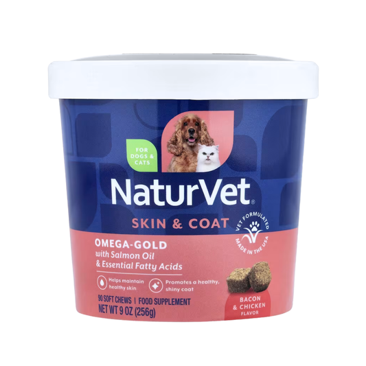 Aceite de Salmon Masticable NaturVet 90 unidades