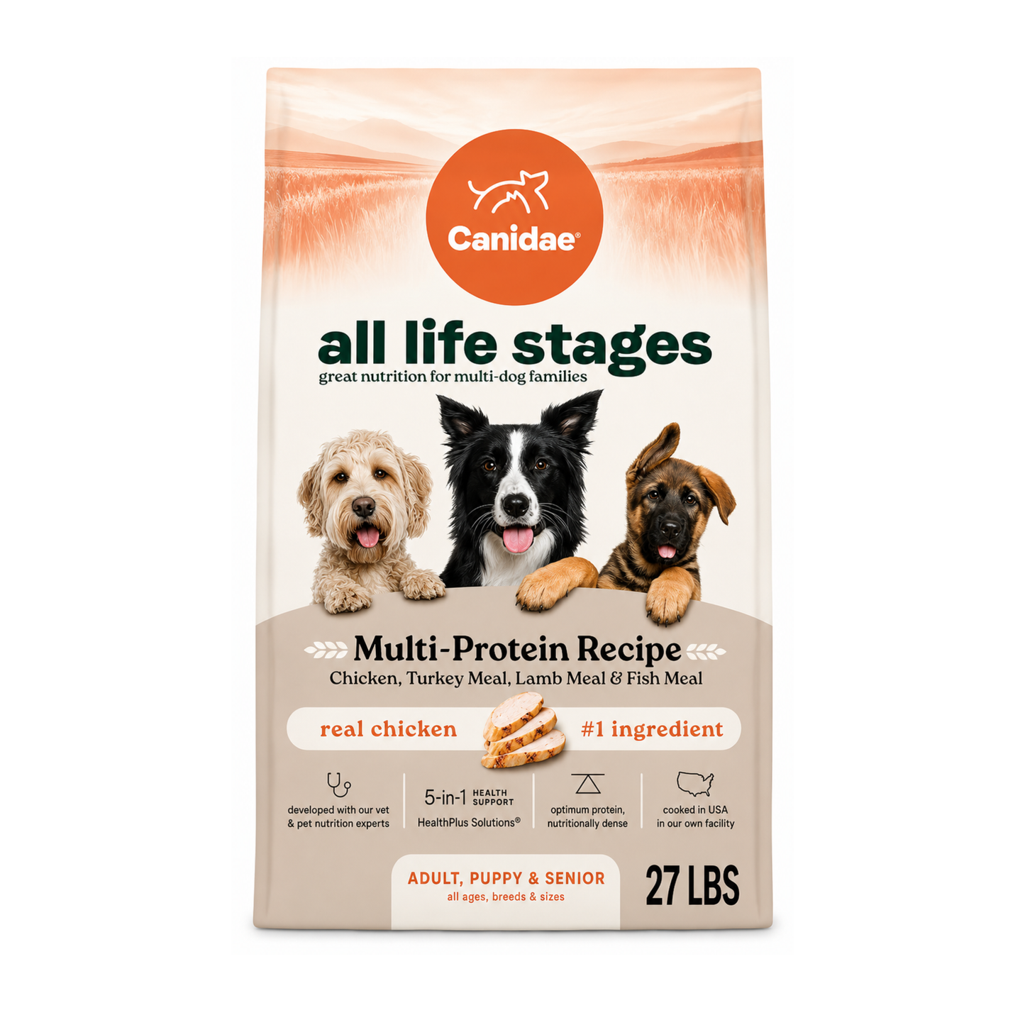 Alimento Canidae Multiproteinas Para Perros 27LB