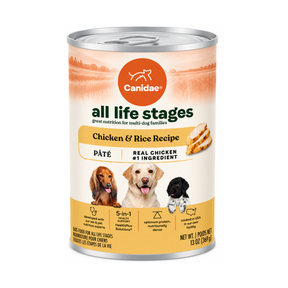Alimento en Lata Canidae para Perros de Pollo y Arroz 13Oz