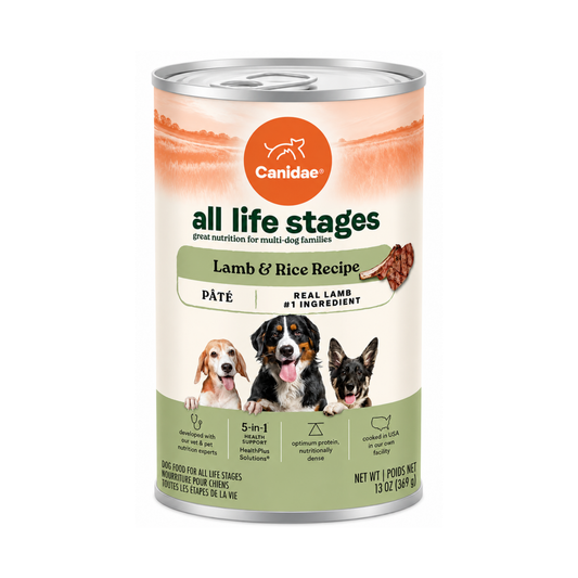 Alimento Canidae en Lata para Perros de Cordero y Arroz 13OZ