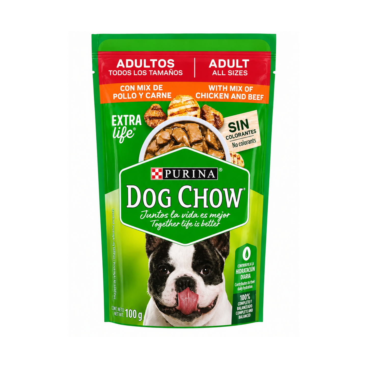 DOG CHOW POLLO Y CARNE POUCH 100G MX
