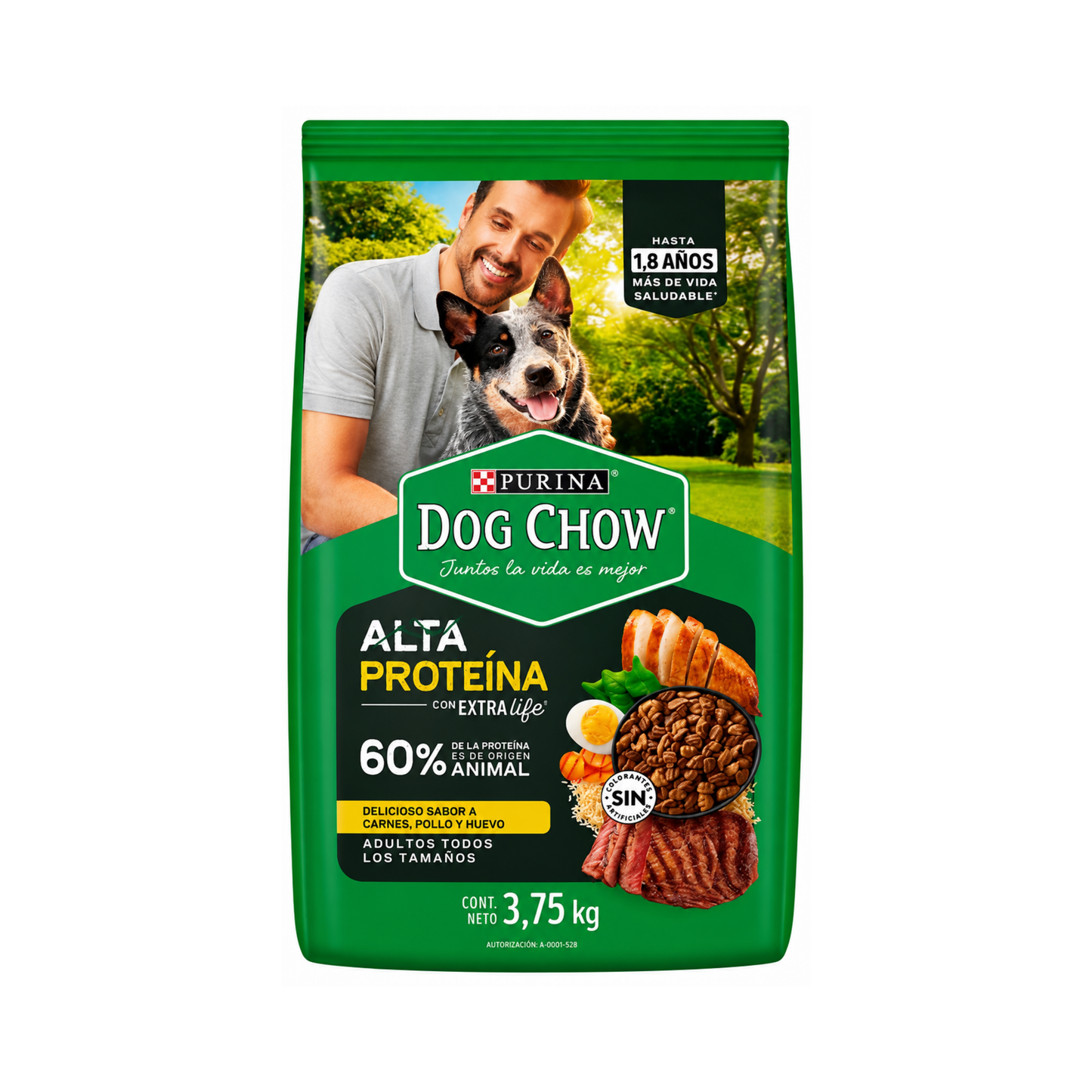 DOG CHOW ADULTO ALTO EN PROTEINA 3.75KG
