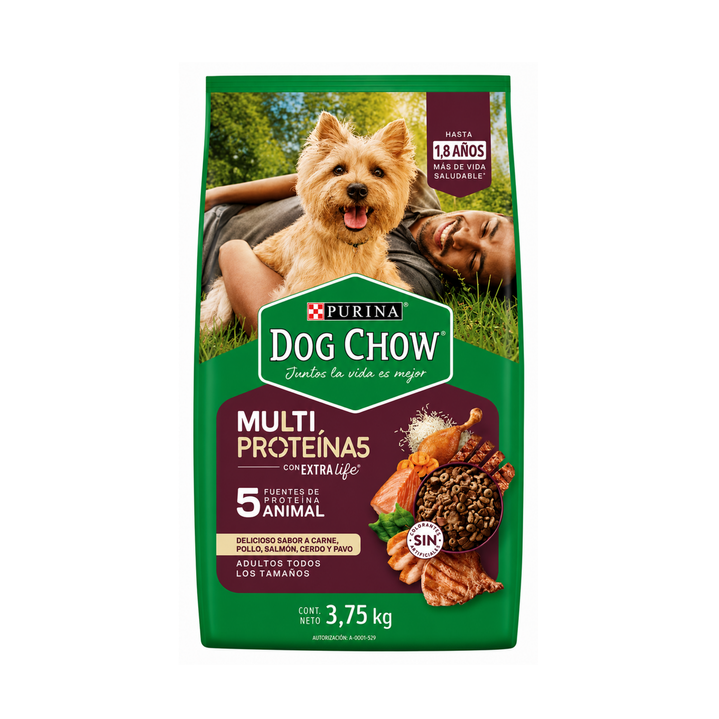 DOG CHOW ADULTO MULTI PROTEINAS 3.75KG M