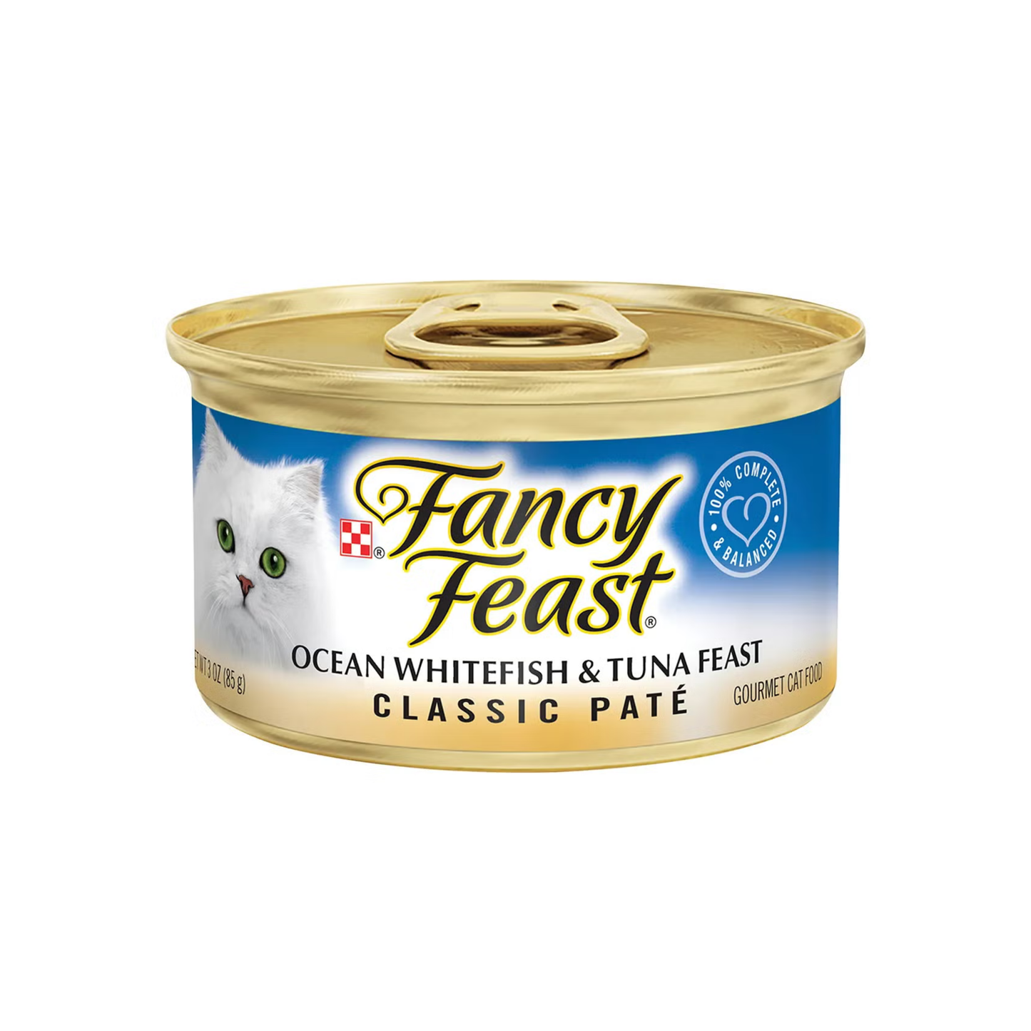 Lata Fancy Feast Pescado Blanco y Tuna 3Oz