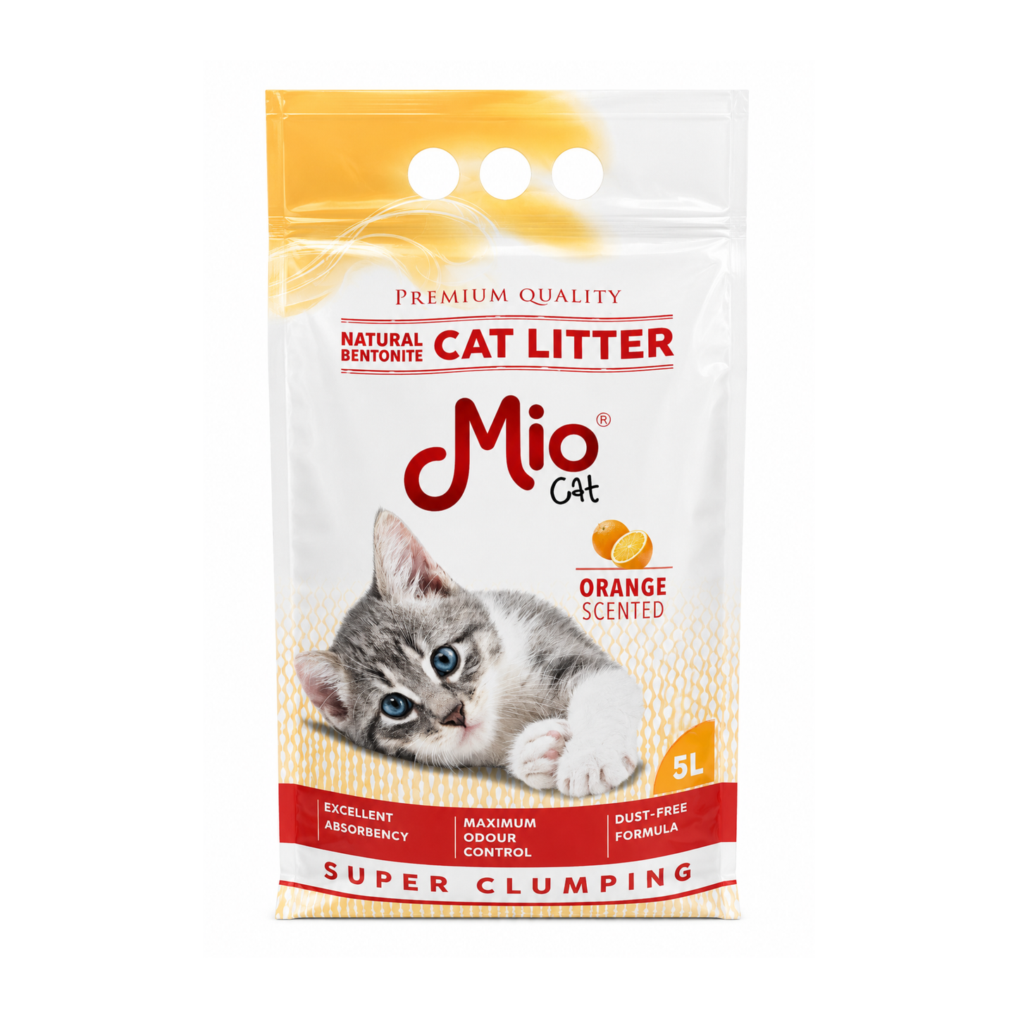 Mio Arena Compacta Naranja para Gato 5 L