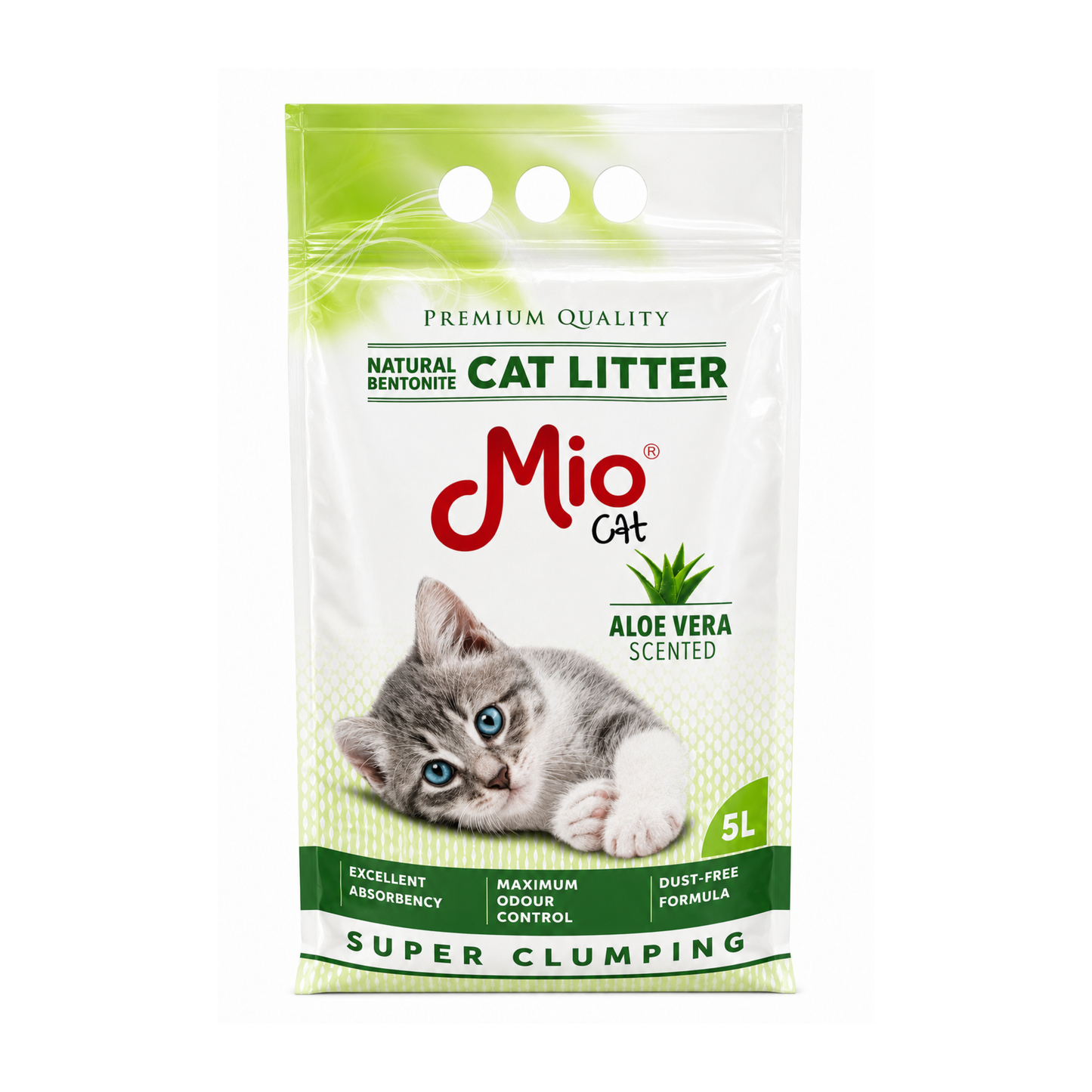 Mio Arena Compacta Aloe Vera para Gato 5 L