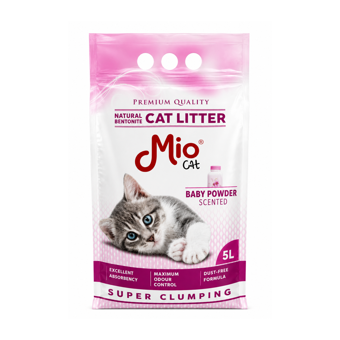 Mio Arena Compacta Baby Powder para Gato 5 L