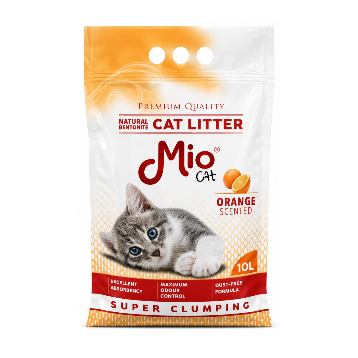 Mio Arena Compacta Naranja para Gato 10 L