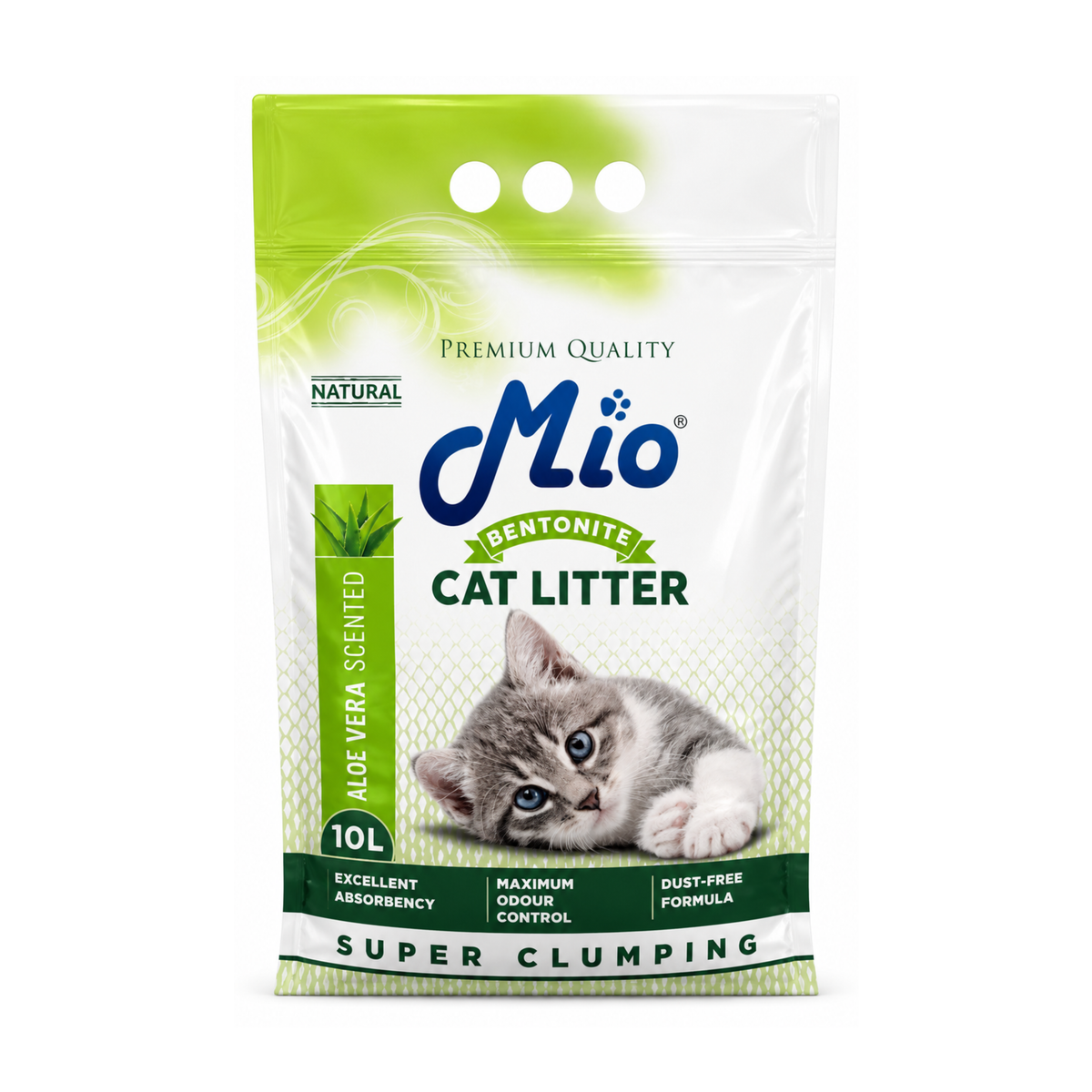 Mio Arena Compacta Aloe Vera para Gato 10 L