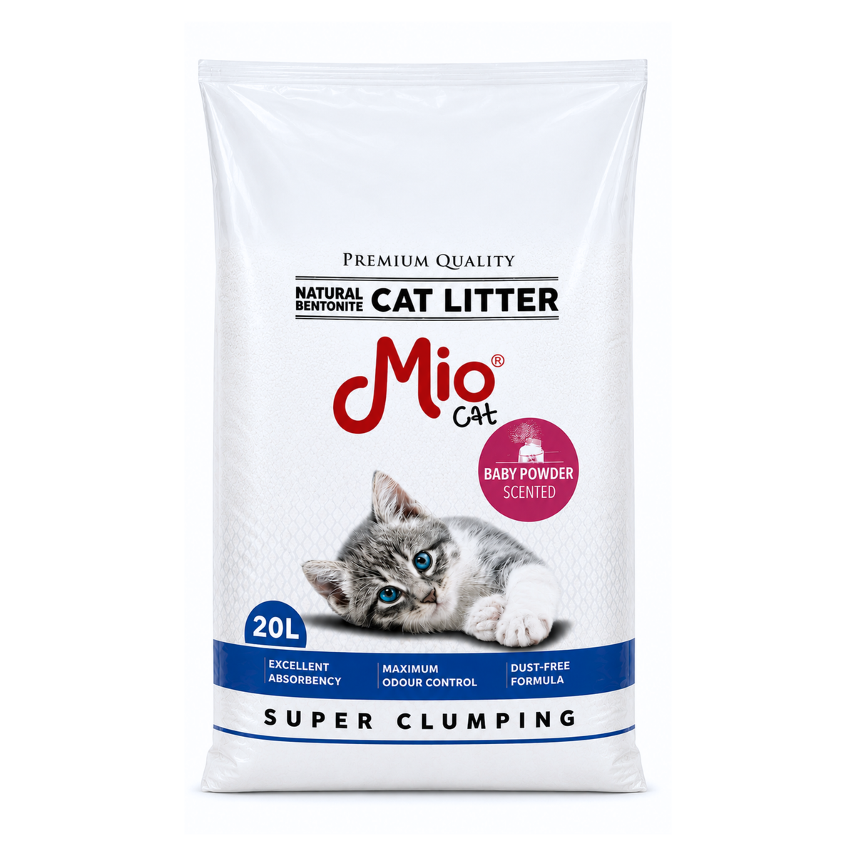 Mio Arena Estandar Baby Powder para Gato 20 L