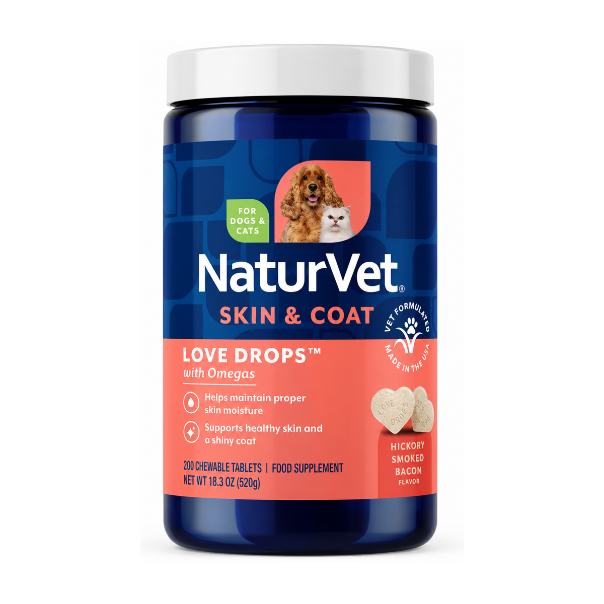 Vitaminas NaturVet para Perros y Gatos 200 unidades