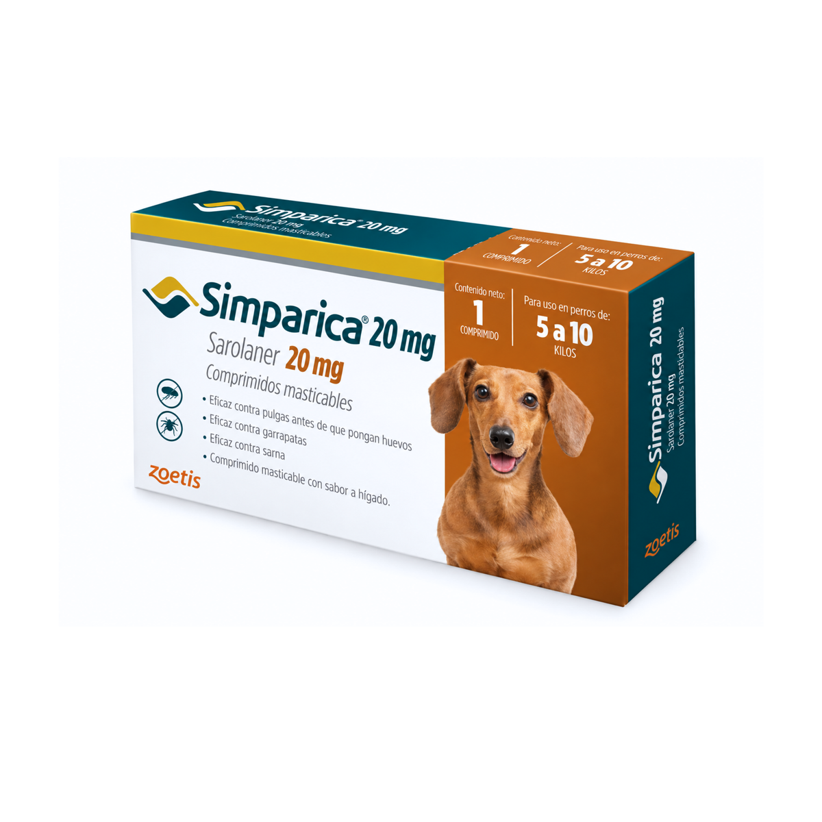 Desparasitante Externo Para Perros Simparica 1 Tableta