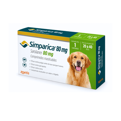 Desparasitante Externo Para Perros Simparica 1 Tableta