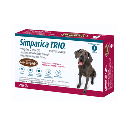 Desparasitante Externo Para Perros Simparica Trio 1 Tableta