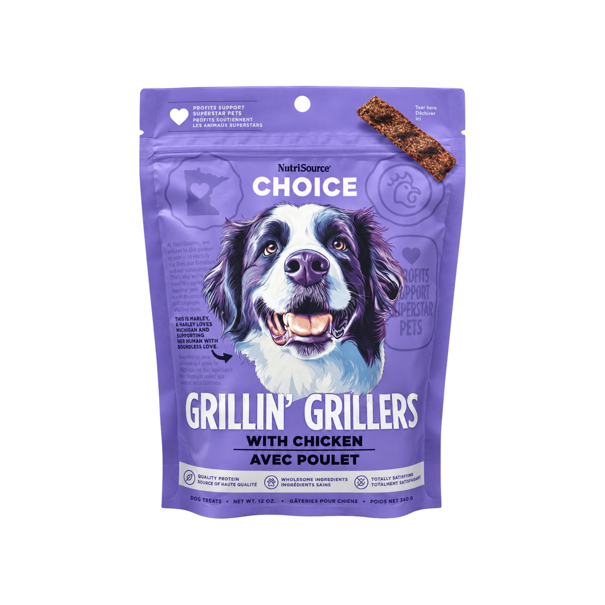 Snack grillers Nutri Source para perros de pavo 12Oz