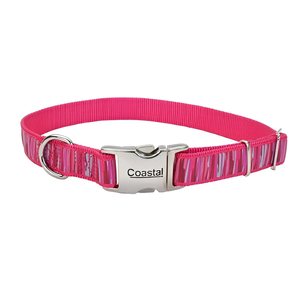 Collar Metalico Rosa Flamingo 5/8" x 2" 18" -M
